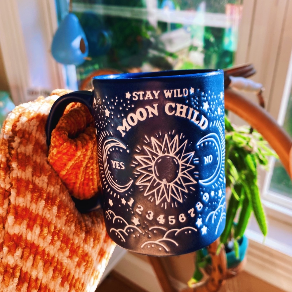 Matte Moon Child Indigo Blue Astrology Mug 🔮 - Picture 4 of 9